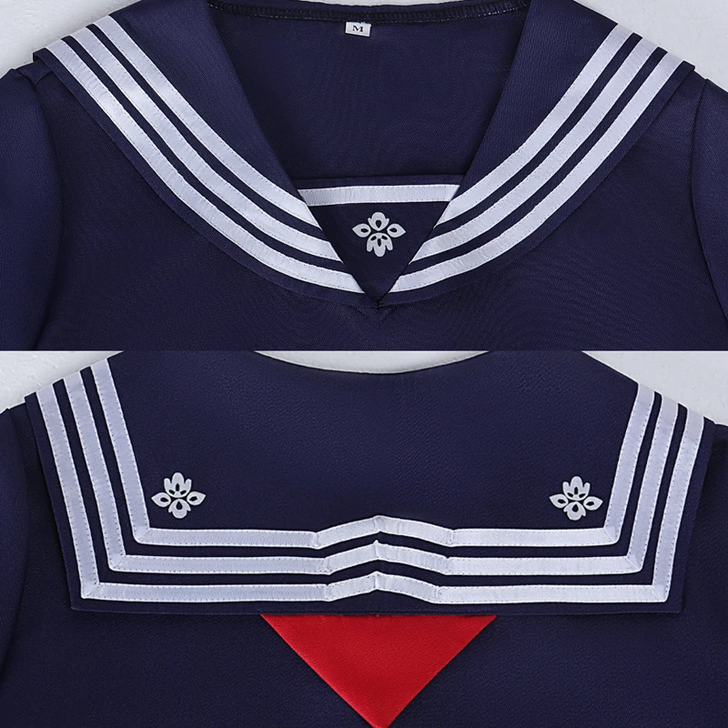 Hinako Fukami Cosplay Costume Silent Hill F Navy Sailor Uniform Skirt Set With Red Tie For Halloween Horror Game Theme Costume view 6