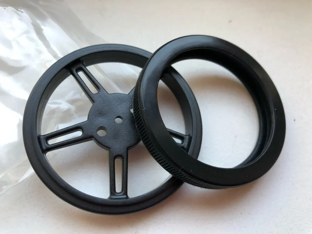 2 PCS Pequeno Carro Robô 60*8mm Micro Servo Feetech FS90R Robô Servo Roda