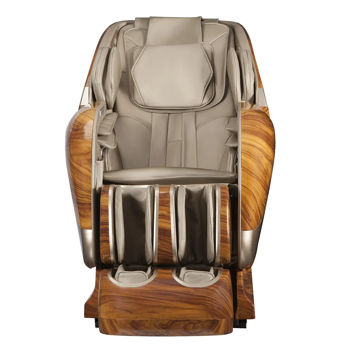 Wood Grain Appearance Design Full Body 4D 0Gravity SL-track High End Home Massage Chairs