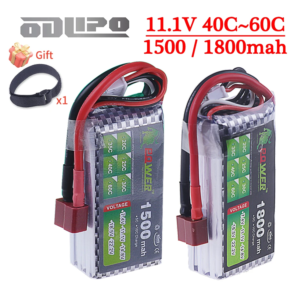 

11,1 В Lipo аккумулятор 1500 мАч 1800 мАч 40C ~ 60C с разъемом Deans T JST XT30 XT60 для FPV самолета, дрона, игрушки с дистанционным управлением, аккумулятор 3S