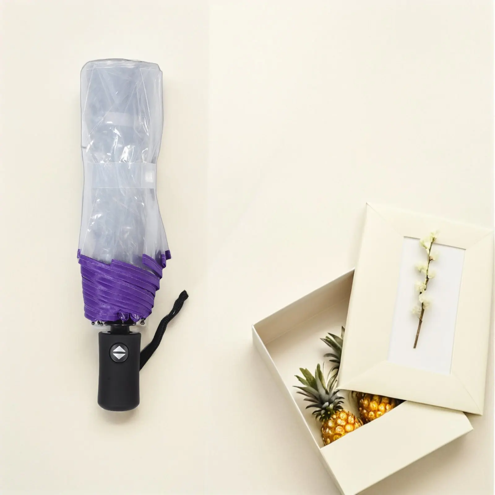 

Складной автоматический прозрачный зонт-тройник, водонепроницаемый, с прозрачным дизайном, для женщин и мужчин, для поездок на работу, путешествий, дождливых дней, фиолетовый