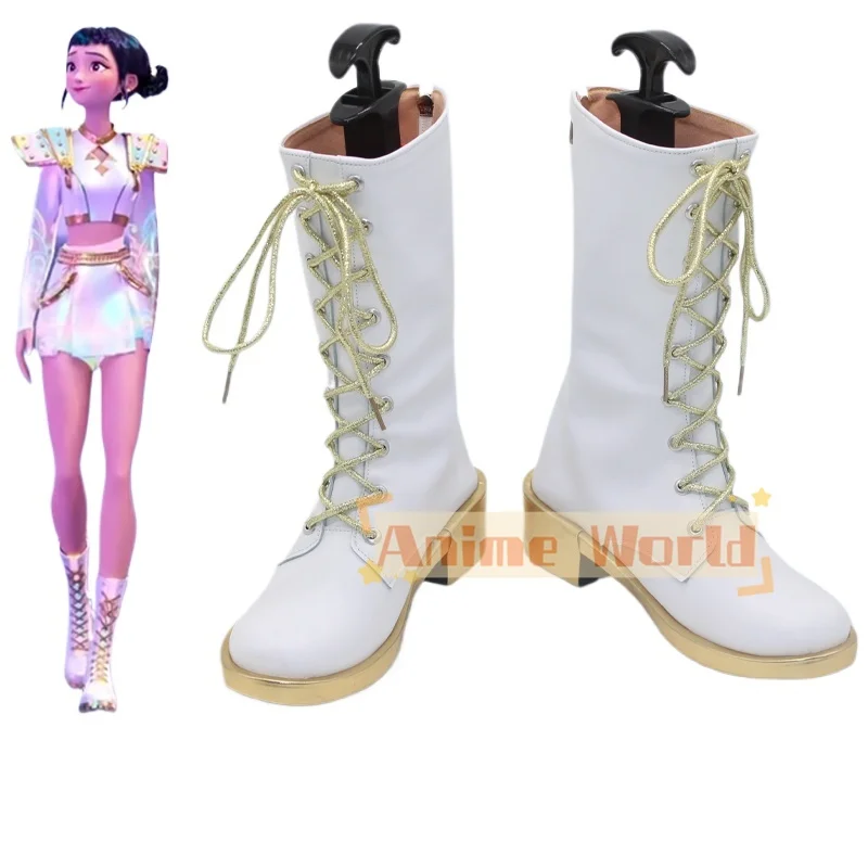 Niños adultos niños niñas niños Kpop HUNTR/X ZOEY botas de Cosplay zapatos botas mujeres niñas fiesta de Halloween plataforma de juego de rol