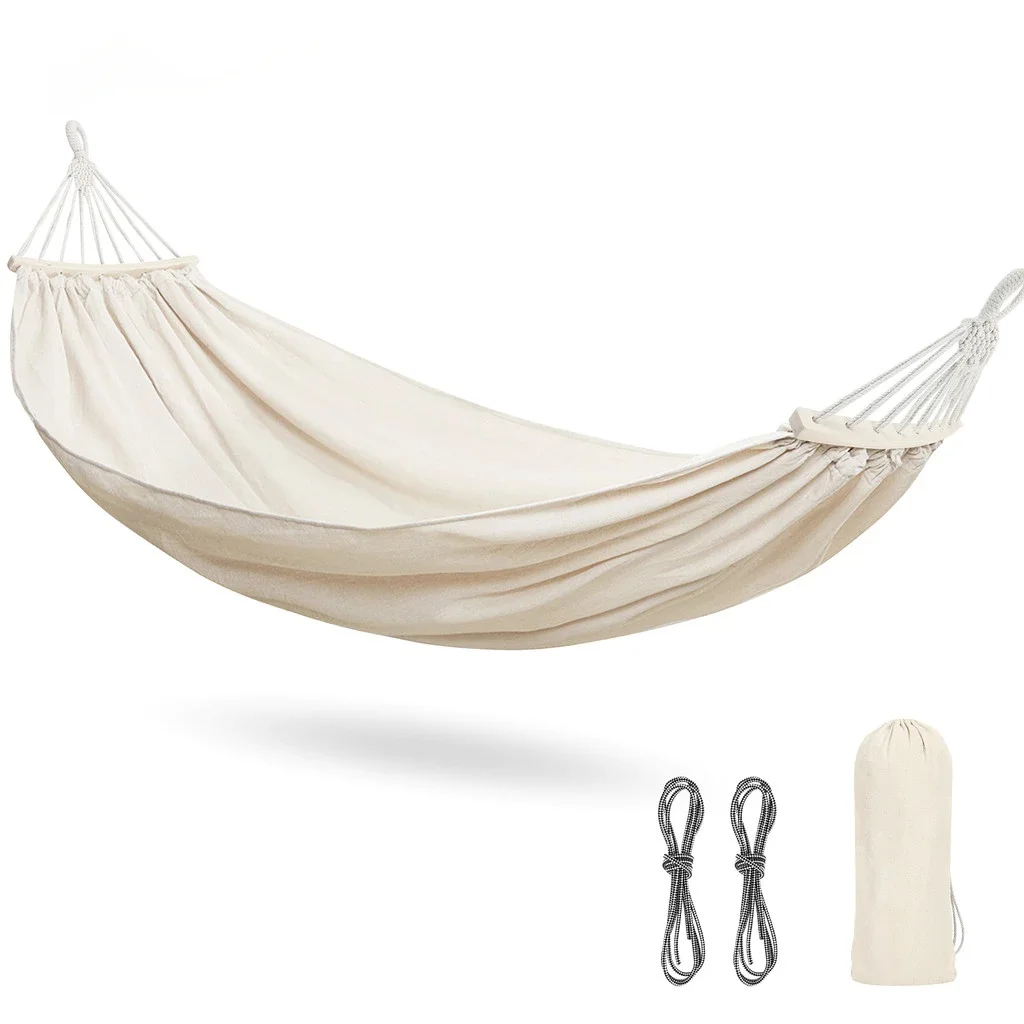 Hammock Chair Swing Camping Hammock Thickened Durable Fabric Canvas Single Hammocks Travel Swing Hanging Bed Outdoor Hammock