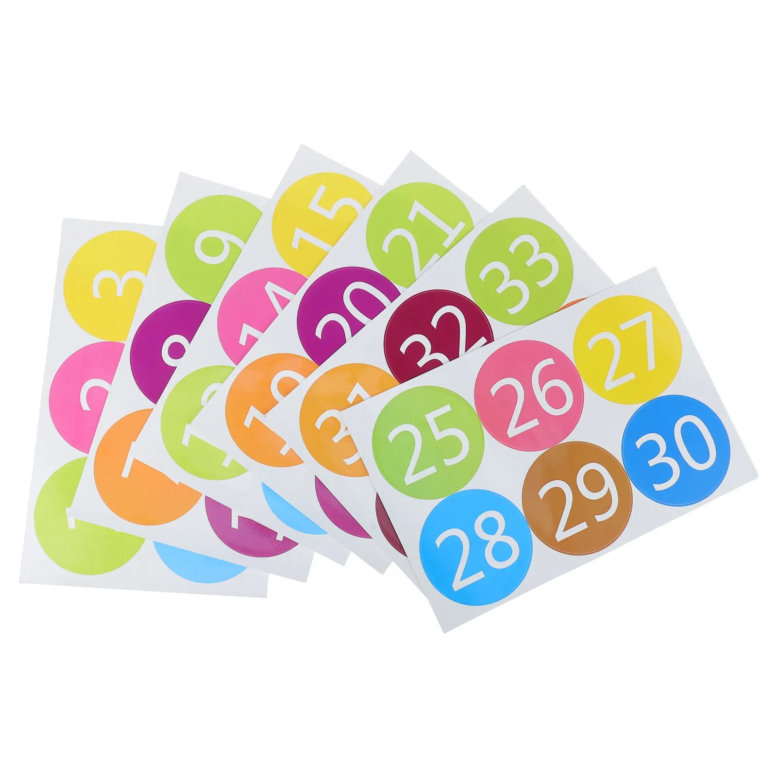 6Pcs Large Number Floor Stickers PVC Self-Adhesive Classroom Line Up Spots for Kindergarten Preschool Math Teaching Tools
