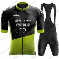 2023 Morbihan Fybolia GOA Cycling Jersey Set France Team Cycling Clothing Men Road Bike Shirts Suit Bicycle Bib Shorts MTB Wear