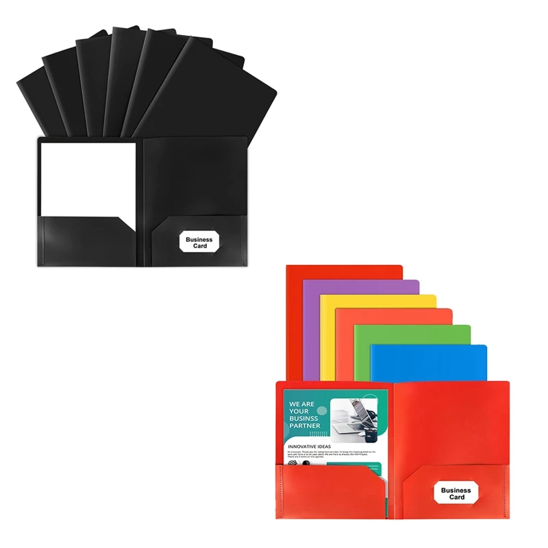 

Folders With Pockets, 25 Pack 2 Pocket Folders Fit Letter Size, File Folder With Pockets For School Office Home