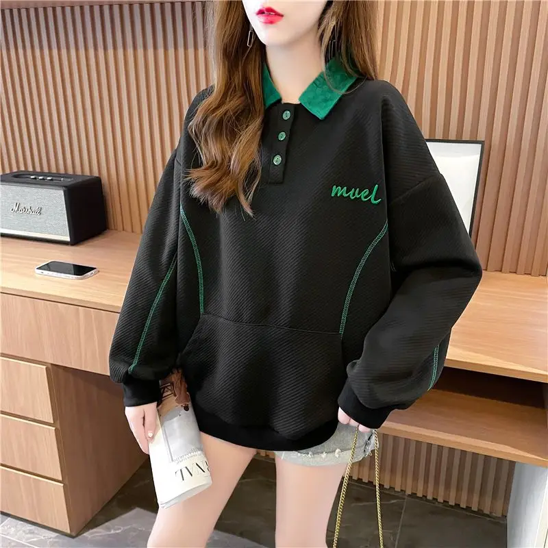 

Весенние и осенние женские толстовки на пуговицах, дешевые дропшиппинг Y2k, японская уличная одежда, дизайнерский стиль, черный женский пуловер, топ