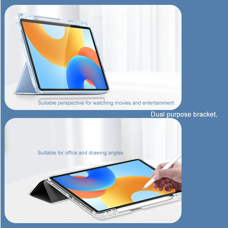 Tablet case for Huawei MatePad 11.5inch soft case with pen slot can be put pen has a bottom case fixed flat