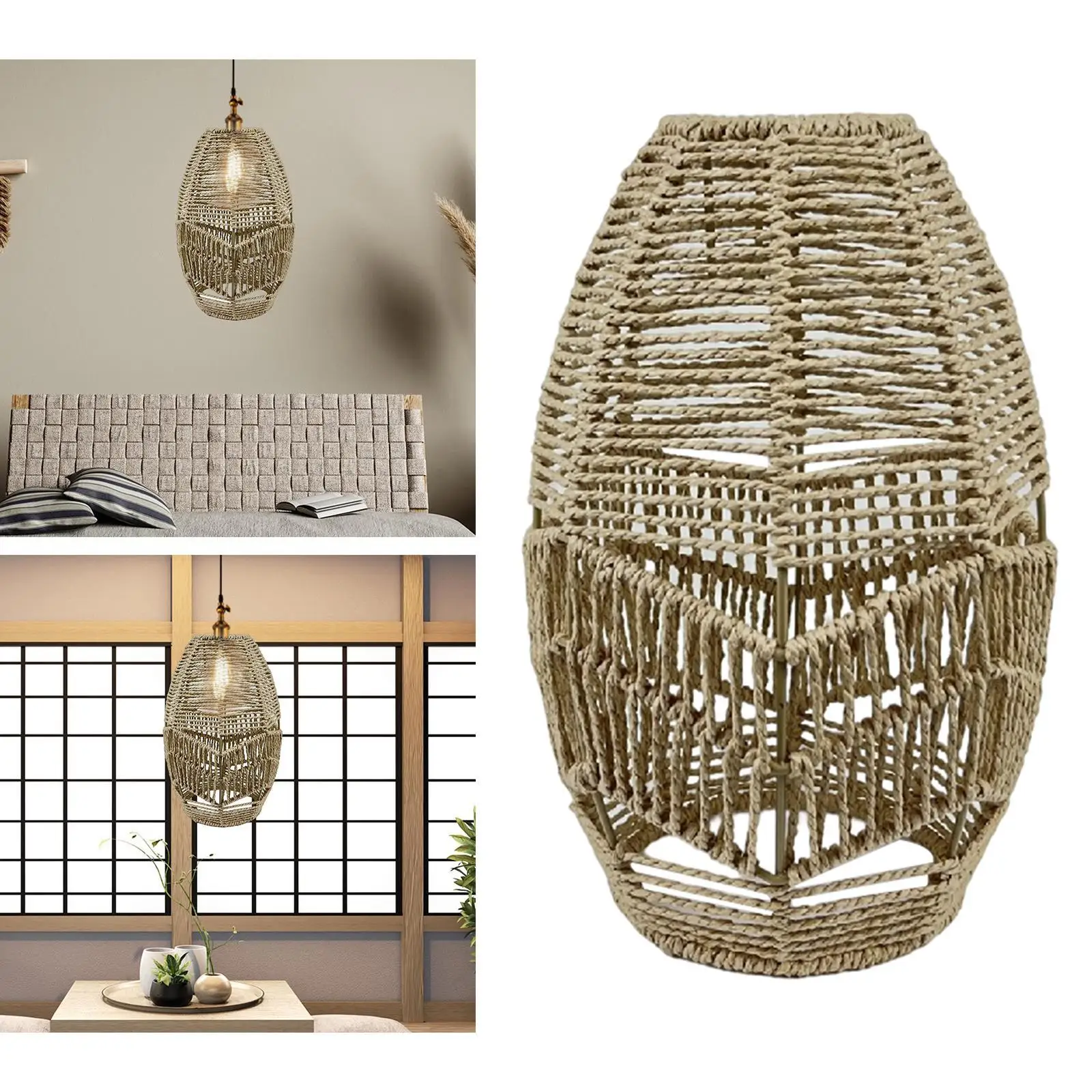 Pendant Lamp Shade Rattan Decoration Ceiling Light Shade for Restaurant