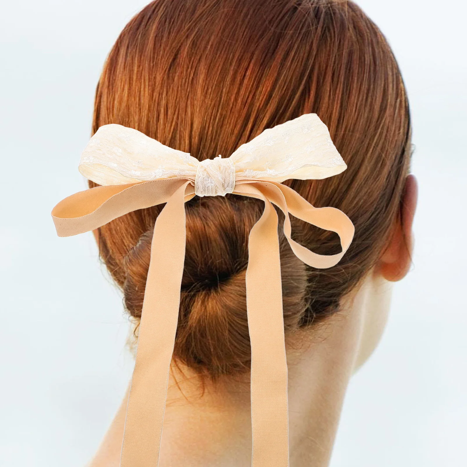 

Bowknot Ribbon Hair Clip for Women Elegant Half-Up Hairstyle Accessory Trendy Fabric Bow Clip Retro Hairpin for Girls Daily