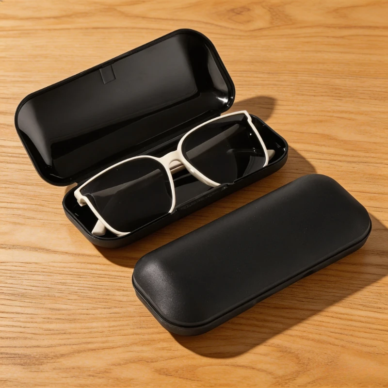 New Hard Plastic Eyeglass Case Unisex Shock‑Proof Pressure‑Resistant Glasses Storage Box Myopia Eyewear Case with Foam Insert