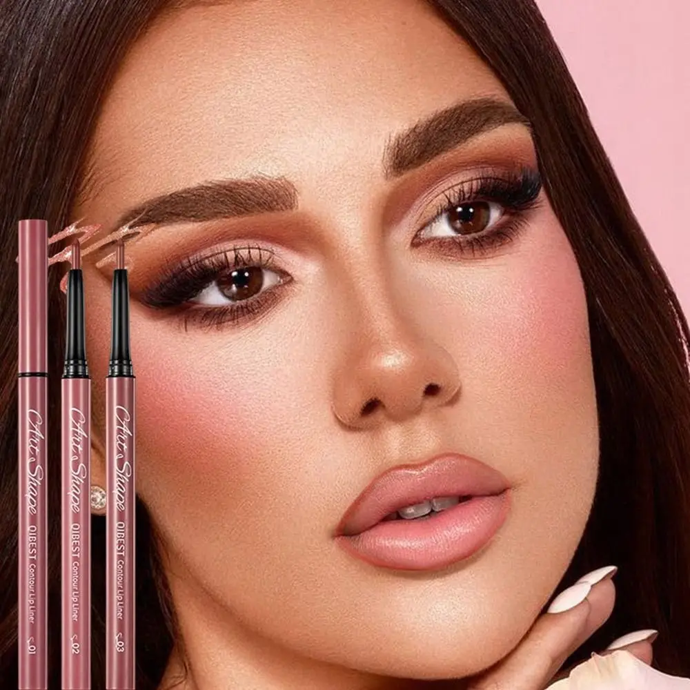 

Easy-to- Color Contour Lip Liner Pencil Non-Smudge Waterproof Matte Lip Liner Long Lasting Smooth Nude Lip Liner Set Outline Lip