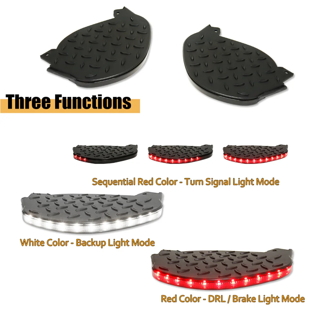 Rear Bumper Corner Step Pad LED Lights For Chevrolet Silverado 1500/1500 LD/2500 HD/3500 HD, For GMC Sierra 1500/1500 Limited