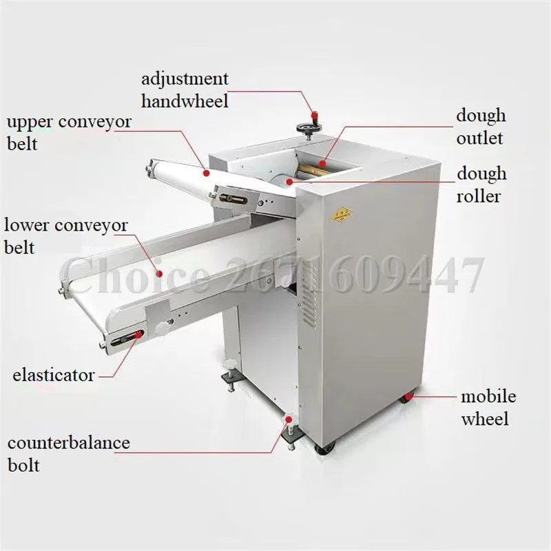 Automatic Flour Dough Flatten Kneading Pressing Machine Tortilla Pizza Bread Roller Presser Sheeter