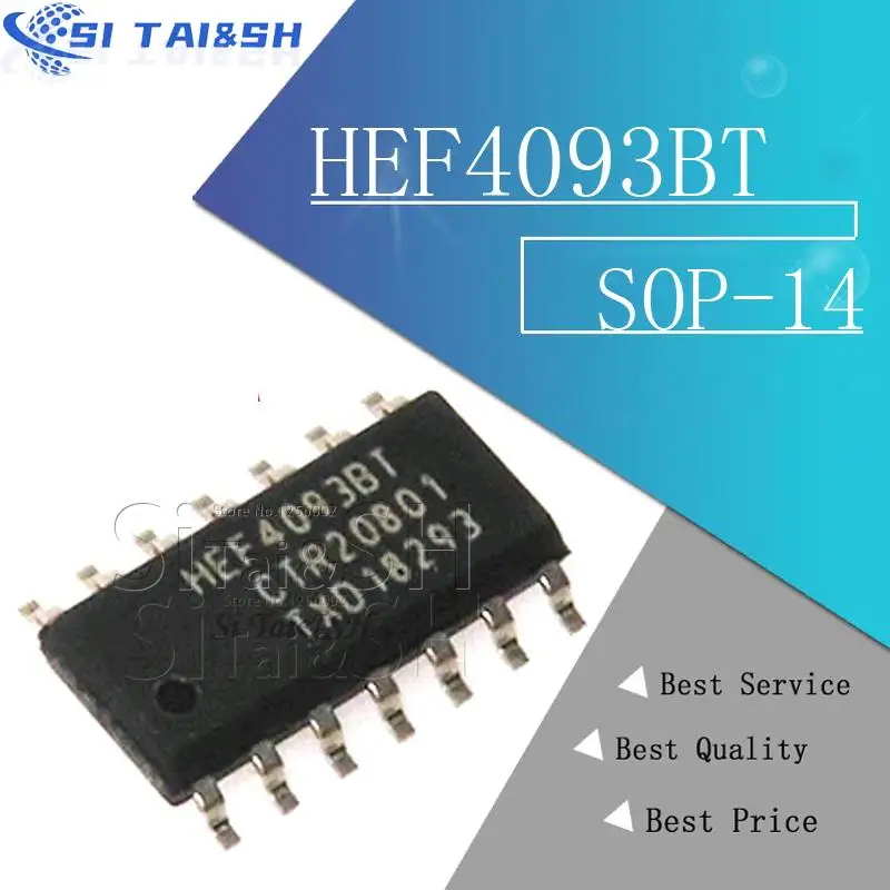 10PCS HEF4093BT CD4093BM SOP HCF4093 SOP-14 HEF4093 4093 SOP14 logic device chip