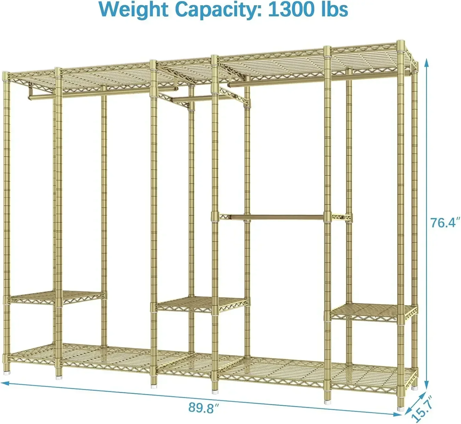 [Nuovo arrivo! ]Armadio portatile extra grande armadio per camera da letto armadio guardaroba indipendente, appendiabiti resistente multifunzione