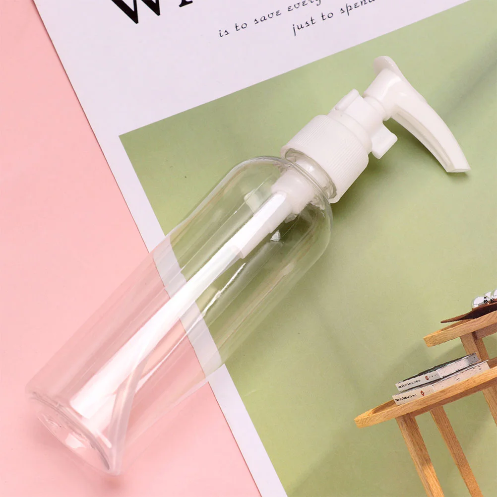 

4 Pcs Travel Bottle Toiletries Handwashing Fluid Containers White Bottles for Separeted Empty