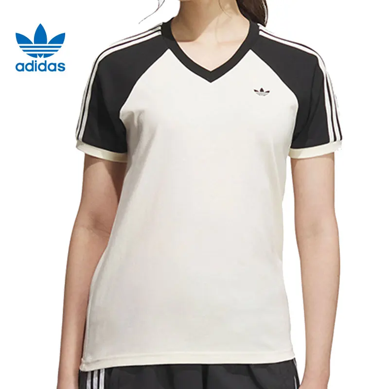 

Adidas Originals Adidas Clover Women's V NECK TEE Short T-shirt KF0316