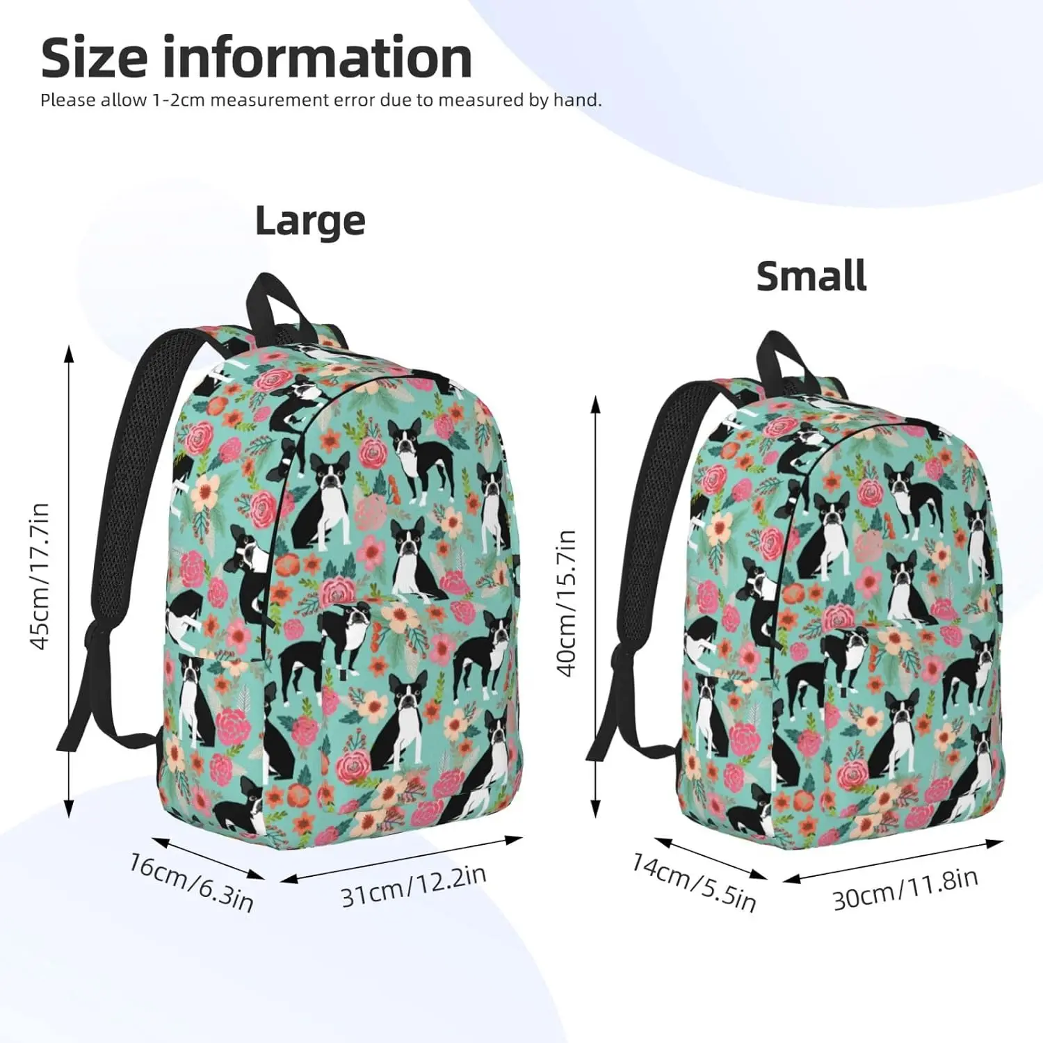 Backpack Casual Lightweight Dog Laptop Backpack Men Women Travel Bag Outdoor Canvas Daypack