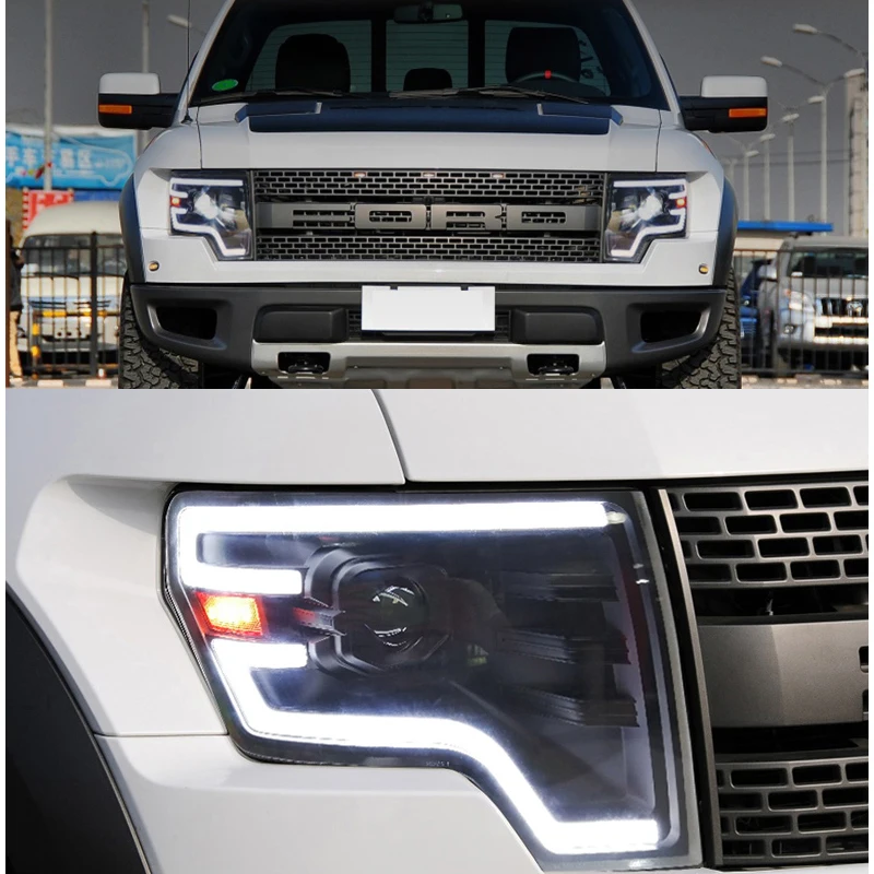 Head Lamp For Ford Raptor F150 LED Headlight 2008-2014  F-150 headlighs Drl Projector Lens Automotive Accessories