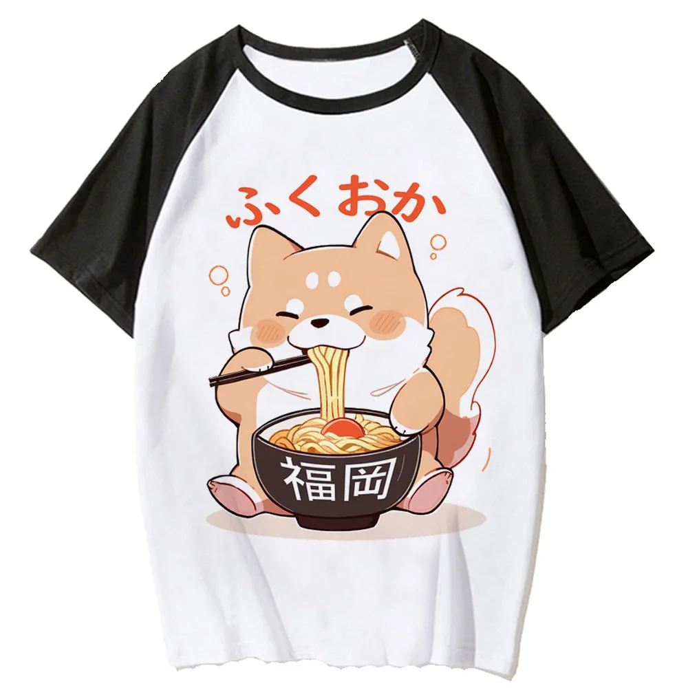 Shiba Inu t-shirts women Japanese comic graphic Tee girl streetwear clothes