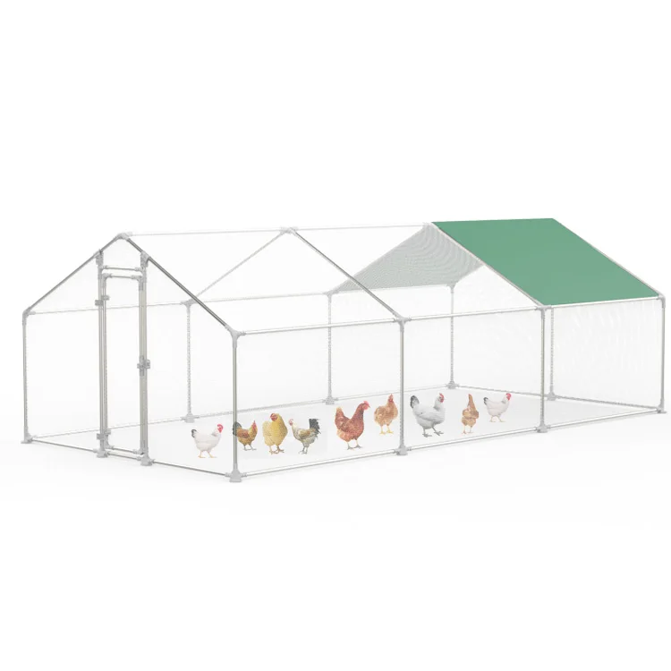 Poultry Rabbit Cage Run Metal Chicken Coop Laying Hens Chicken Coop Pet House