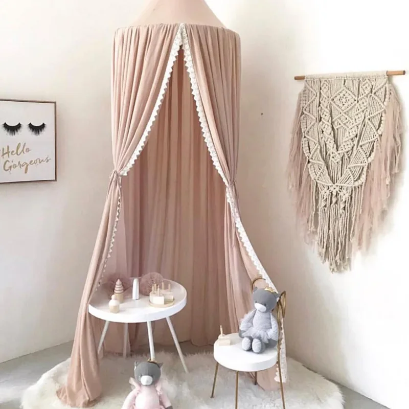 Baby Canopy Mosquito Net Lace Anti Mosquito Princess Bed Canopy Girls Room Cotton Decoration Bed Canopy Pest control Reject  Net