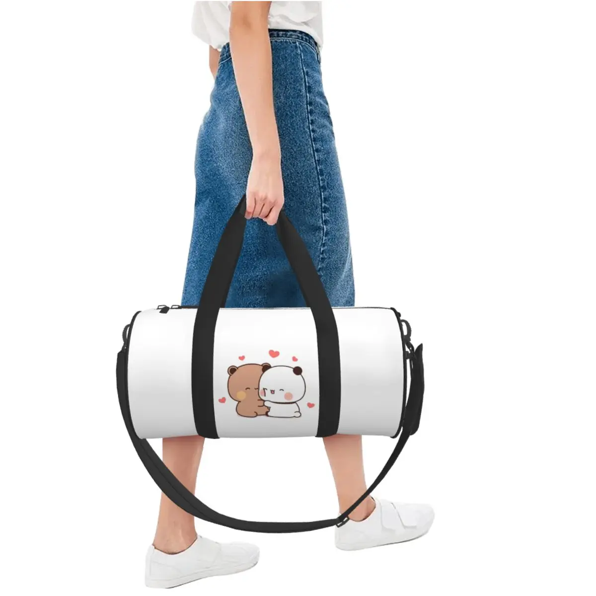 Bear And Panda Bubu Dudu Balloon Large Duffle Gym Bag Multi-Functional Duffle Travel Bags Handbags Fitness bag view 5