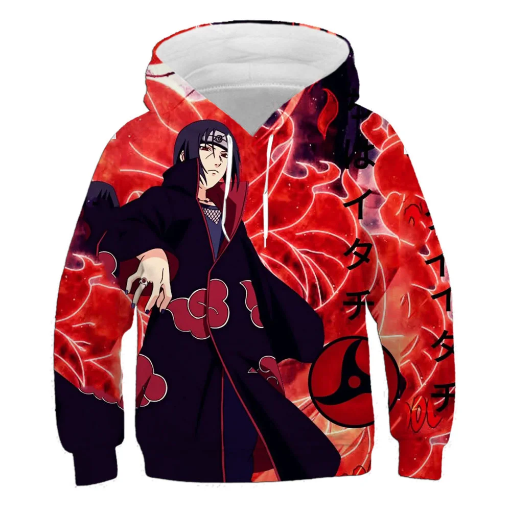 Uchiha Itachi Boys and Girls Hoodies Anime Men's Hoodies 3D Printed Fashion Pullovers Naruto Men's Hoodies MINISO Men's Clothing