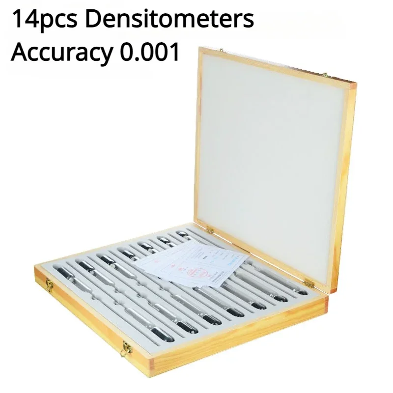 

Density Meter 14pcs Series Densitometers Glass Material Tester Concentration Meters Sealed Glass Tubes