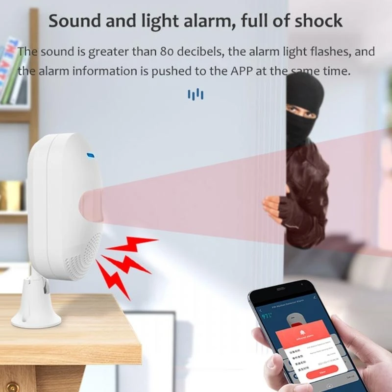 Tuya for Smart WiFi 赤外線検出器 モーションセンサーアラーム Tuyasmart APP に適合