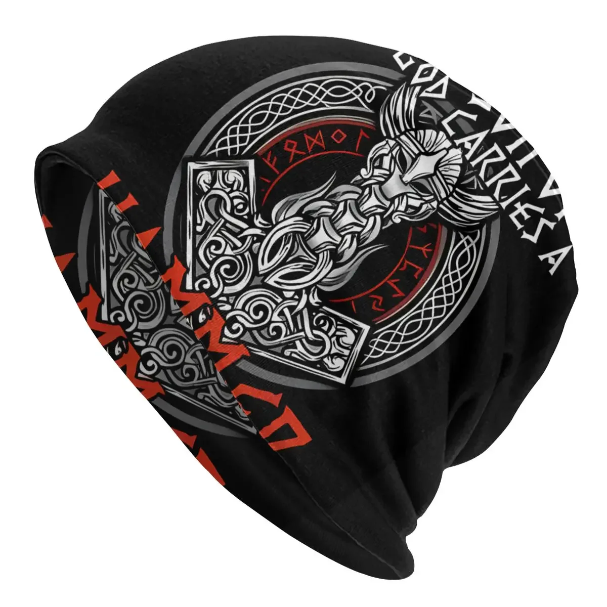 The Son Of My God Hammer Bonnet Homme Autumn Spring Thin Skullies Beanies Mythology Caps For Men Women Style Hats