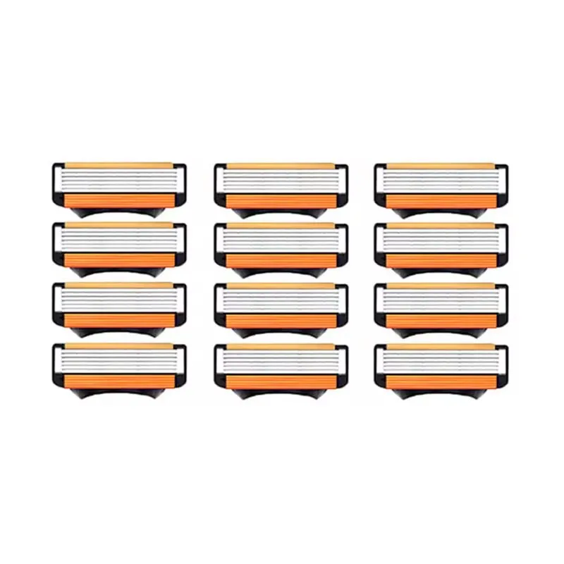 Nouveau 4-25 pièces peigne hommes rasoir Fusion Pro puissance rasage rasoir mâle visage barbe tondeuse à cheveux 6 couches lames recharges de remplacement