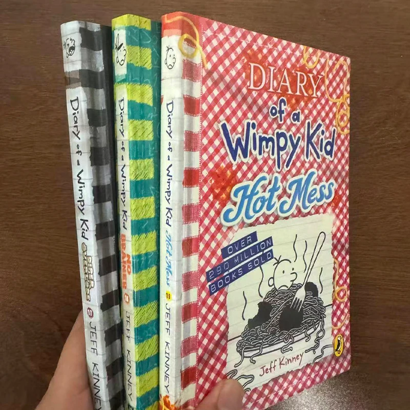 Diary of a Wimpy Kid Comic Book Diper Överlöde / No Brainer / Hot Mess Optional Jeff Kinney Kids English Learning Reading Novel
