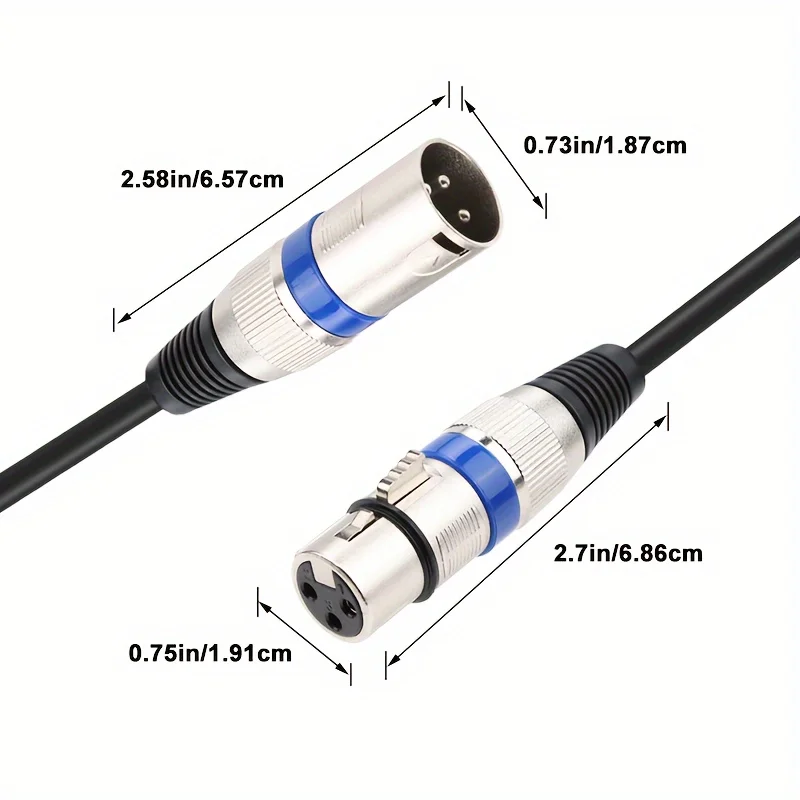 

Audio Input/output Cables, XLR Microphone Cables for KTV Audio, XLR Male-to-female Microphone Connectors, Microphone Cables