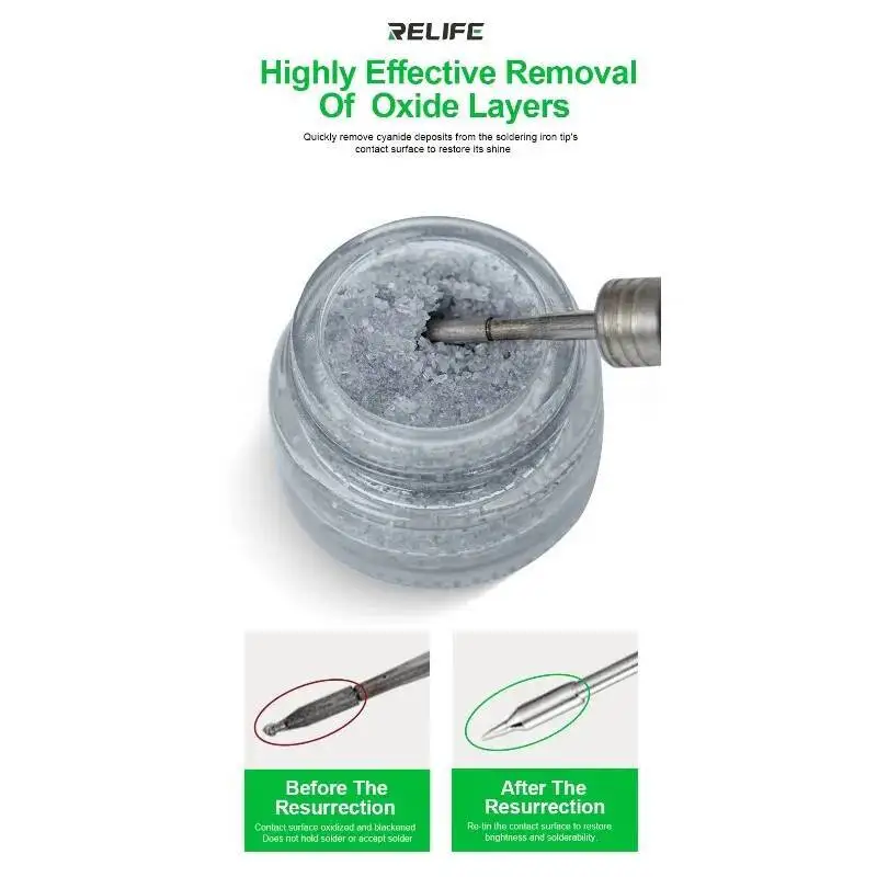 Pasta Regenerasi Ujung Solder Profesional RL-461A Formula Memperpanjang Umur Ujung Solder Dengan Menghilangkan Oksida Membandel Saat Berkontak