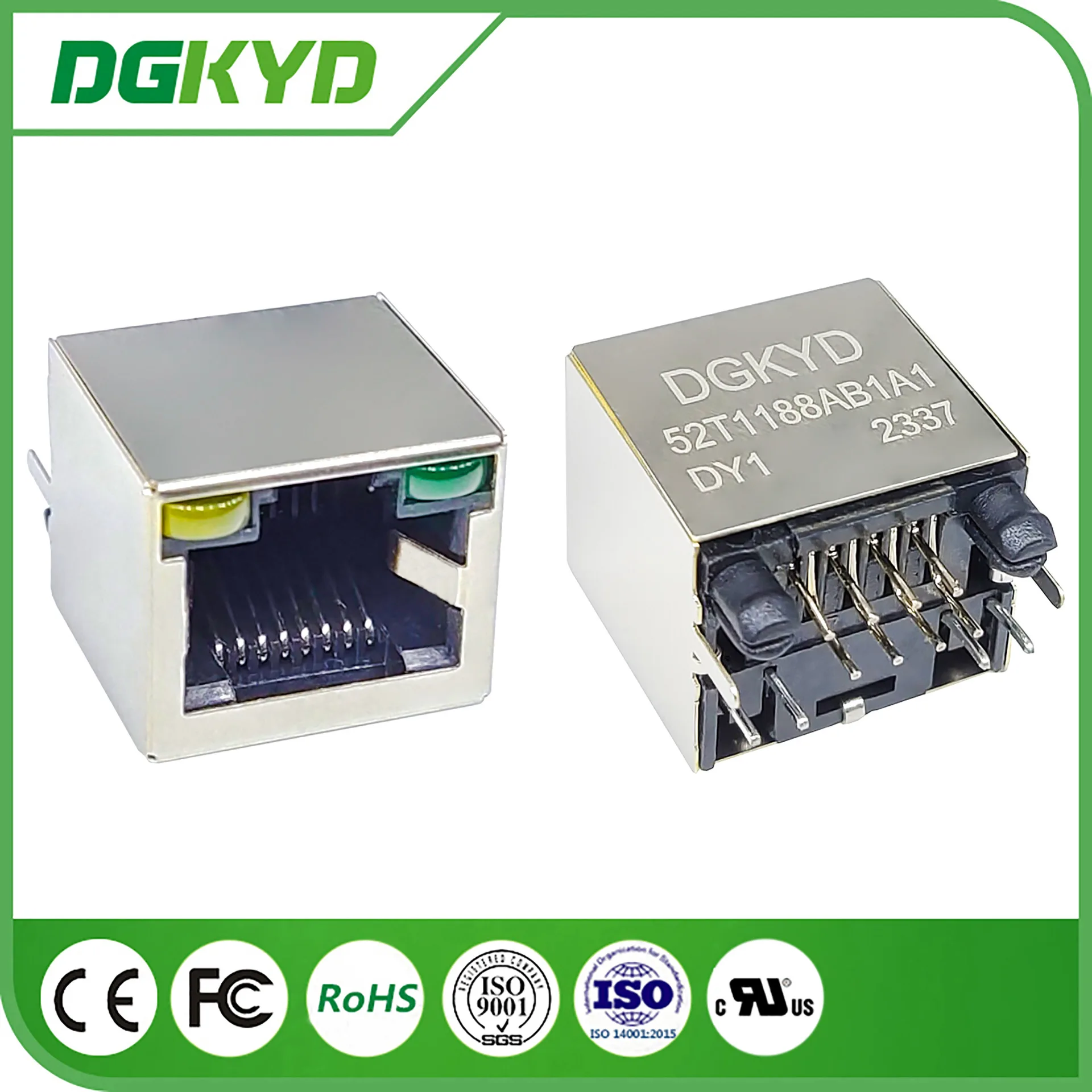 

For RJ45 Single port socket 8P8C Shielded without filter connector DGKYD52T1188AB1A1DY1