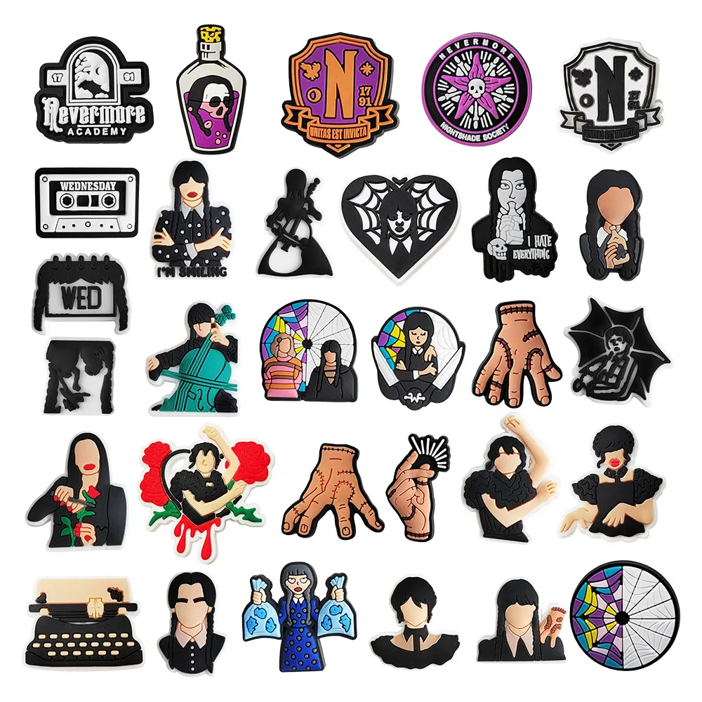 

6-200PCS Terrorist families Shoe Charms Garden Shoe Accessories Buckle Fit Clogs Decaration Sandals Decorate Men Women Gift
