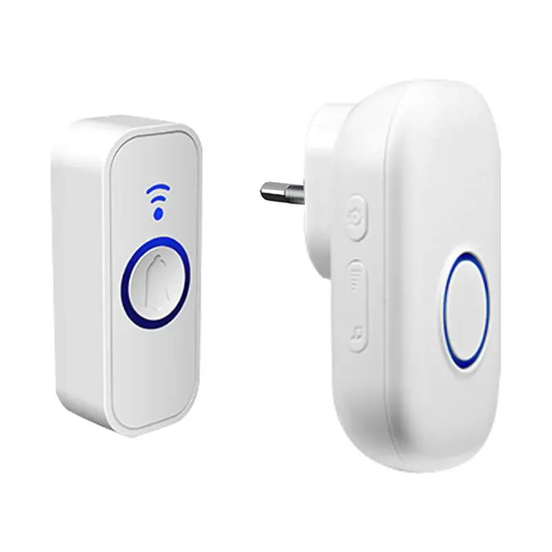 Wireless Doorbell Waterproof Doorbell Chime Kit Wireless Doorbells With Receiver & Transmitter 4 Voice Volume 656ft Range