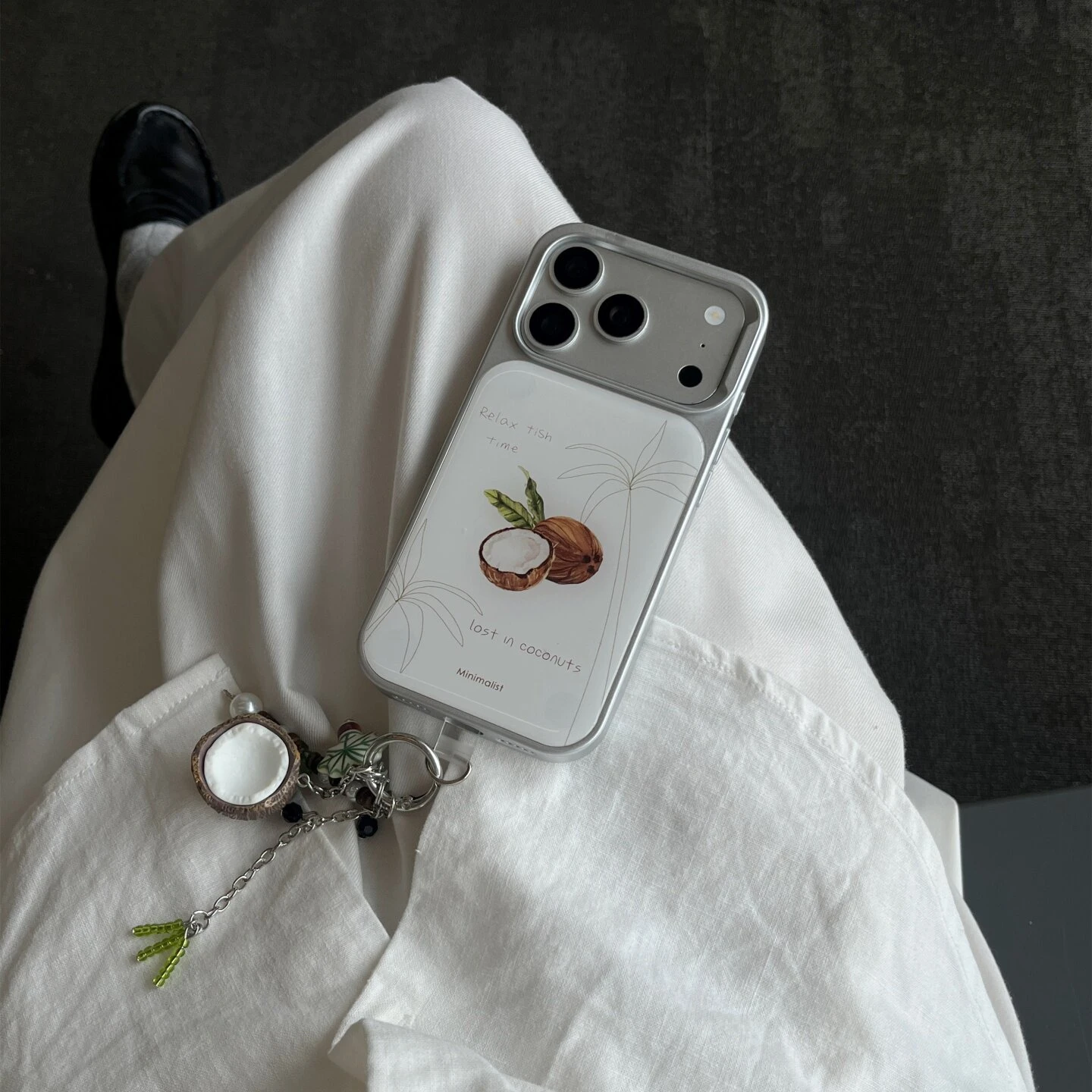 Summer Refreshment Coconut Tree Y2K Ins Phone Case For Samsung S23 FE S24 Plus S26 Ultra S25 Edge Anti Drop Resin Casting Cover