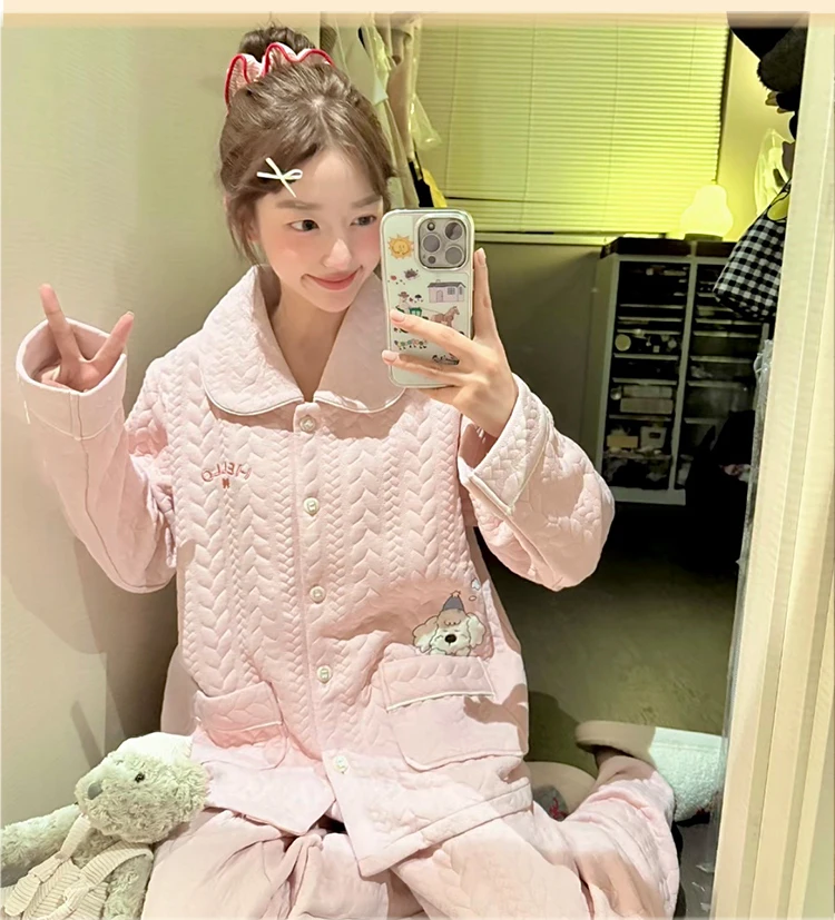 

Комплекты пижам Y2K для женщин: милые, очаровательные, уютные, короткие, нарядные, рождественские, кавайные, забавные, китайские, утолщенные, двойные, пушистые, для сна, в стиле OL