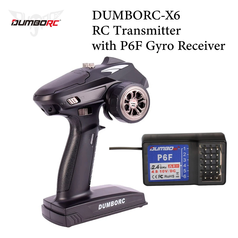 DUMBORC X6P 6CH 2.4G RC Radio Controller Transmitter with X6DC Receiver for RC Car Boat Tank Support DIY view 2