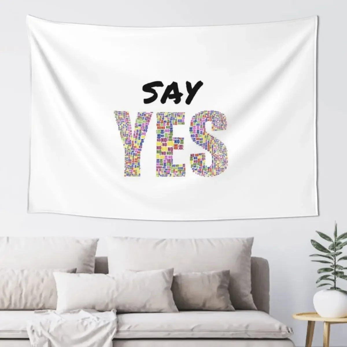 Tony Robbins Motivation - Say YES! Tapestry Wall Tapestries Decoration Pictures Room Wall Wall Mural Decor Tapestry