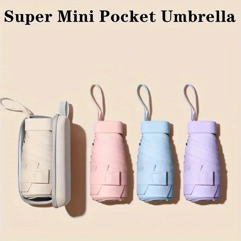 Mini Sun Umbrella Travel Umbrella Card Bag Umbrella Lightweight and Portable