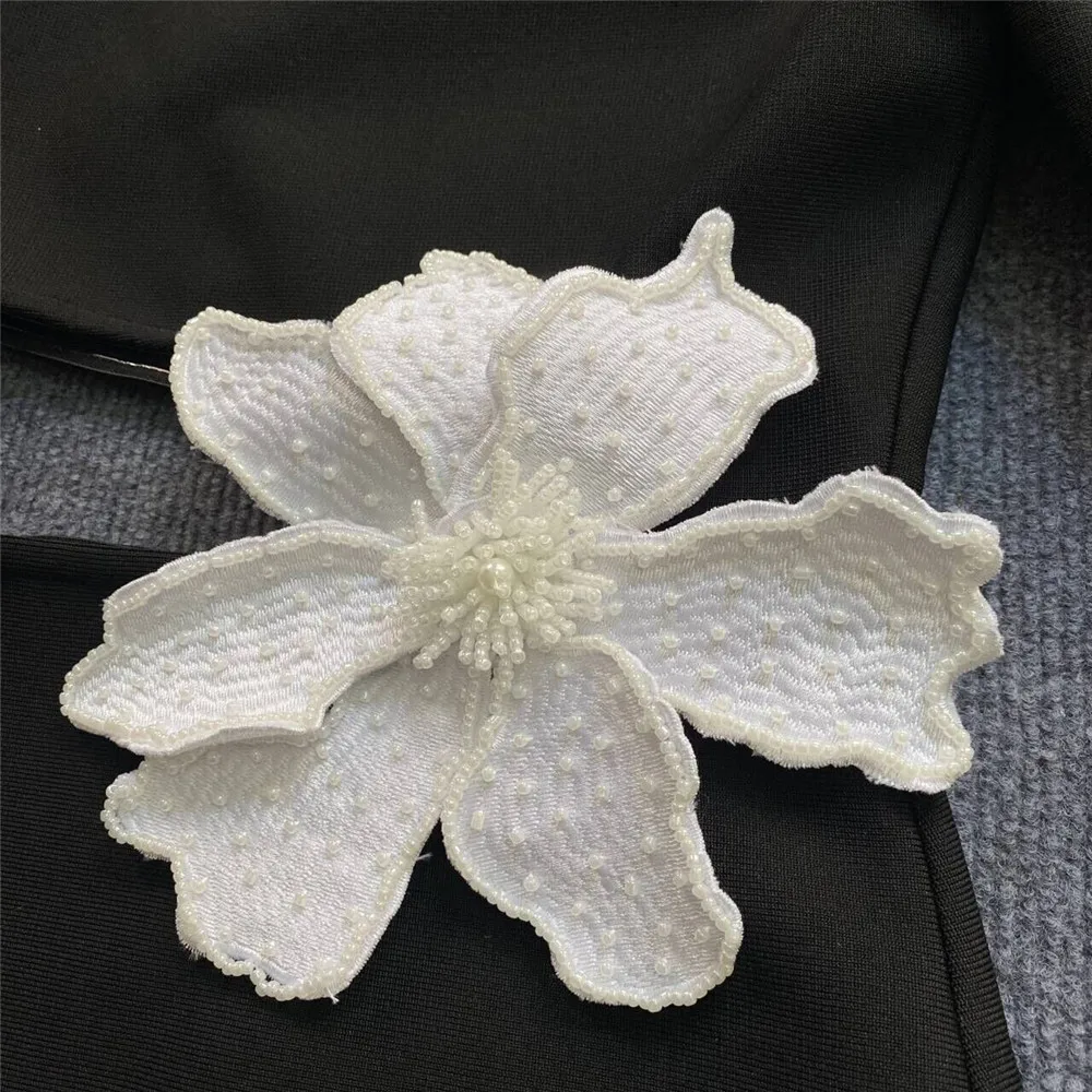 แฟชั่นหนึ่งไหล่แขนยาวชุด 2025 ฤดูใบไม้ร่วงเซ็กซี่ Hollow OUT Skinny ดอกไม้พรหมชุด Celebrity Club PARTY Wear