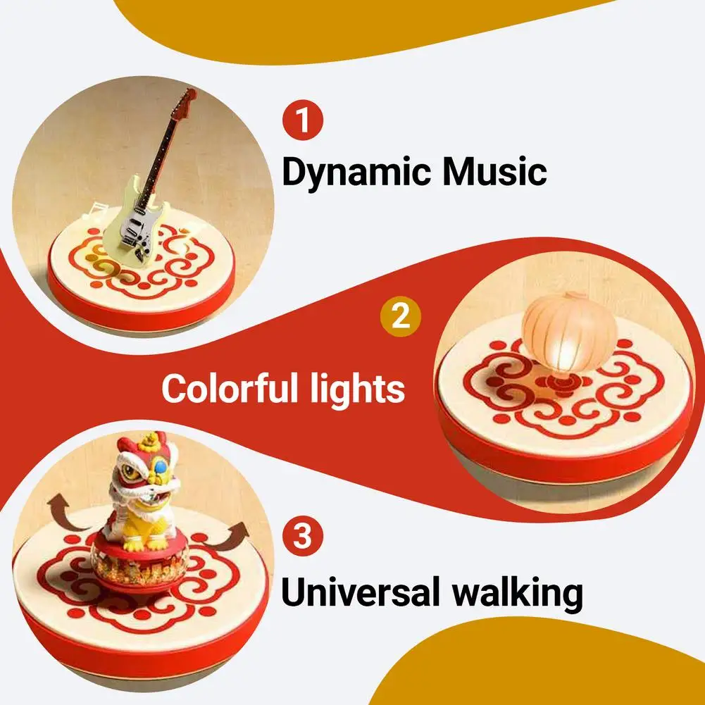 Giocattolo elettrico all'ingrosso Guochao Lion Dance 26 cm Musical Light Up Walking Regalo di Capodanno |   Giocattolo festivo multidirezionale della danza del leone