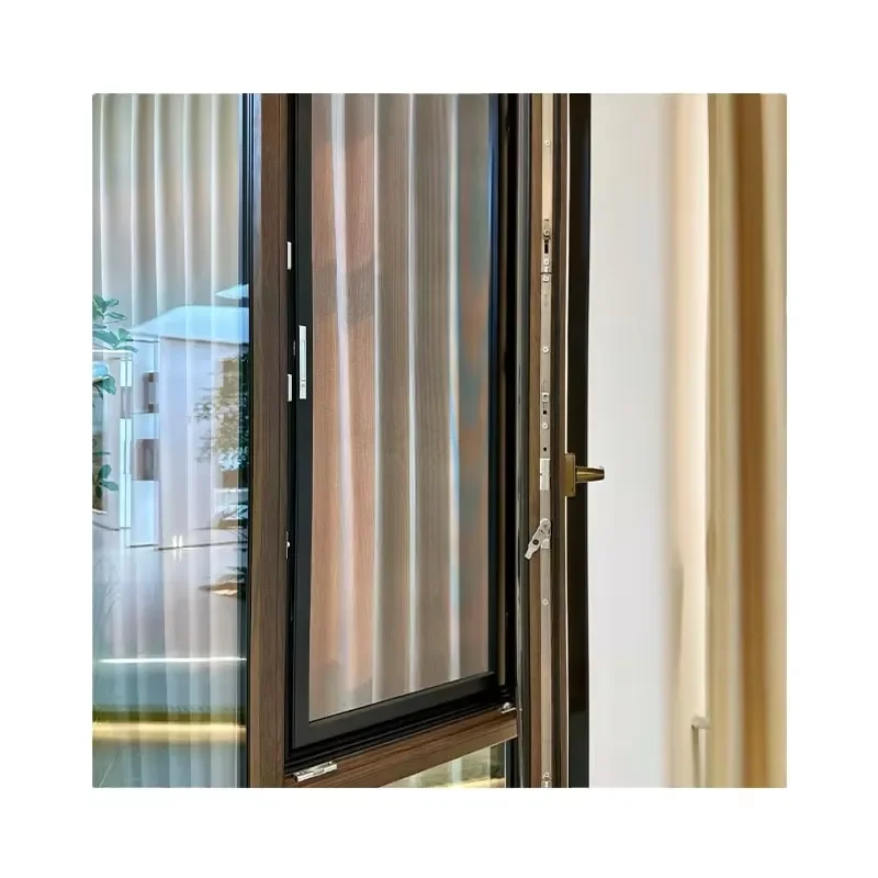 Aluminum Alloy and Solid Wood Vertical Windows Aluminum Clad Wood Casement Window Composite Window