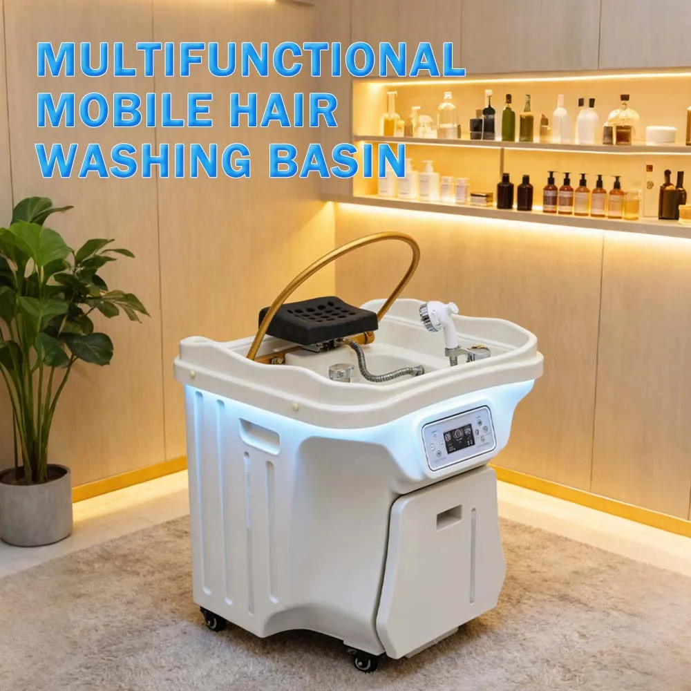 Head Spa Basin Movable No Need For Water Pipes 60L Electric Heating Suitable For Scalp Care Commercial Family Salons Ergonomic