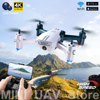 V15 Easy Fly RC Helicopters Racing Boy Toy WIFI FPV Mini UAV Drone 4K HD Camera Aerial Photography Crossing Aircraft Free Return