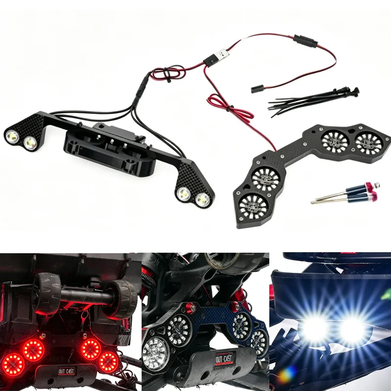 Model Front and Rear Lighting for 1/5 ARRMA OUTCAST 8S 4X4 Stunt Truck Car
